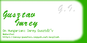 gusztav imrey business card